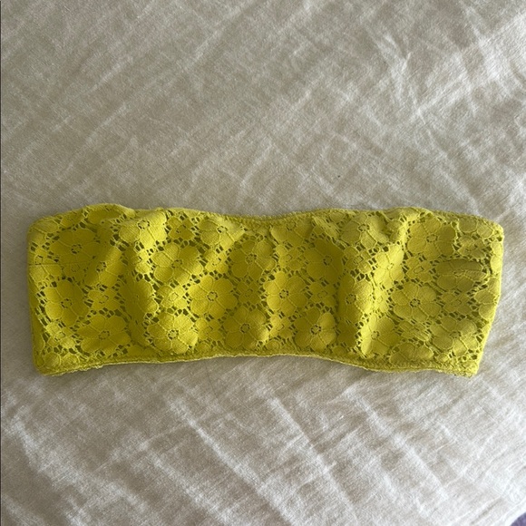 By Eloise Yellow Lace Bandeau Top from Anthropologie - Picture 1 of 4